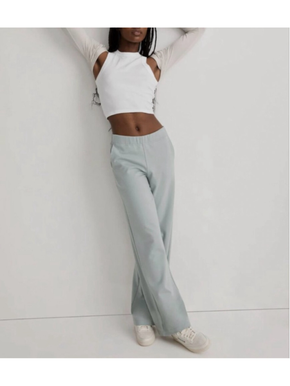 Madewell MWL Wide Leg Pants Sage Green
Elastic Waist Comfort XS